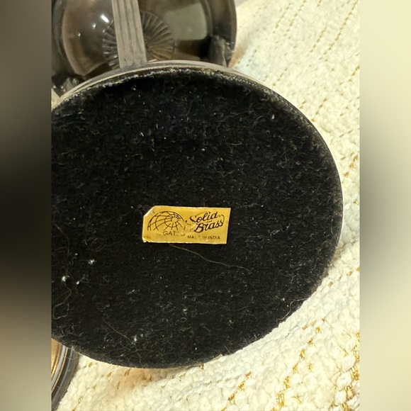 Vintage Metal Urn Incense Candle Holder Flames And Lion Faces With Lid - Picture 7 of 16